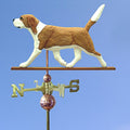 Beagle Hand Carved & Painted Weathervane 32 Inch Red/White
