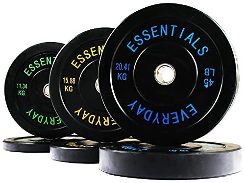 BalanceFrom Olympic Bumper Plate Set Black