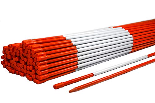DISCOUNT SNOWSTAKES .COM 5ft Orange Pro Snow Stakes with Reflective Tape