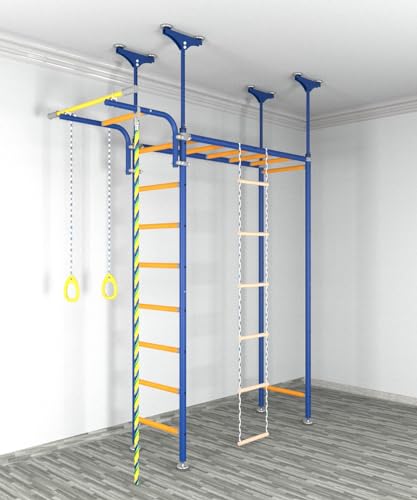 Bocahero Indoor Playground Swedish Ladder Climbing Wall Blue