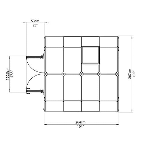 Palram Canopia Grand Gardener 8' x 8' Greenhouse Clear