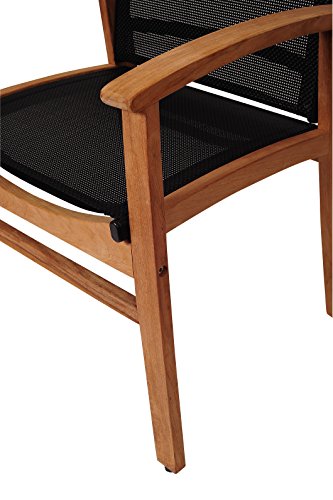 Amazonia Double Extendable Rectangular Guava Patio Dining Set 11 Piece Black