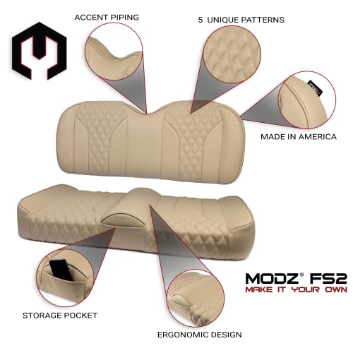 MODZ® FS2 Custom Golf Cart Front Seat for Yamaha G29 Drive - [2007-2016] - Khaki Base