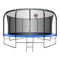 FYU 14FT Trampoline with Basketball Hoop & Safety Enclosure 760 LBS Capacity