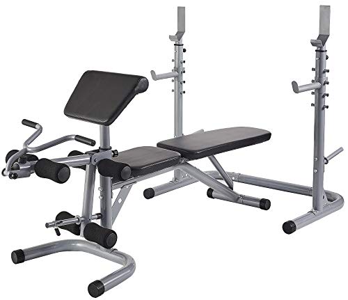 BalanceFrom Home Gym System Workout Station with 380LB of Resistance Gray