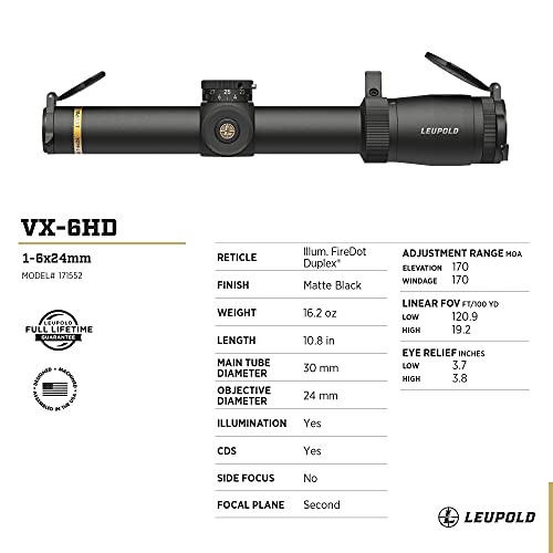 Leupold VX-6HD 1-6x24mm Riflescope Matte