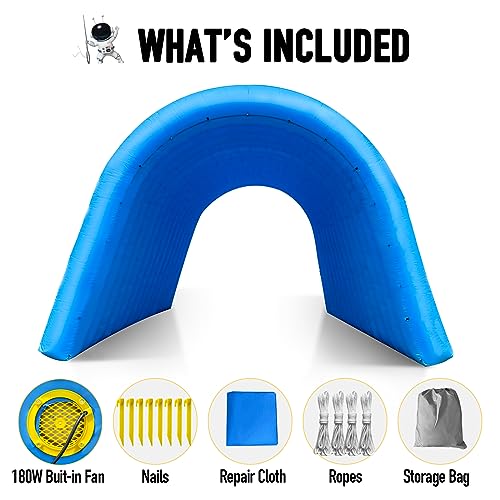 Sewinfla Inflatable Sports Tunnel Entrance with Blower 16x10x10ft Blue
