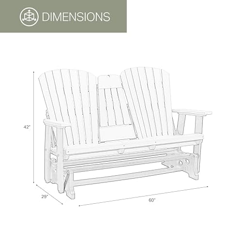 American Furniture Classics Two Person Glider Cedar and Black