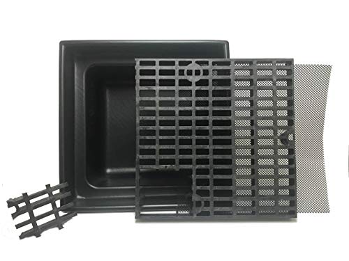 Custom Pro 36x36 Inch Heavy Duty Fountain and Waterfall Basin Reservoir Black