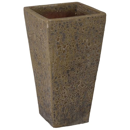 Emissary Bubble Yellow Stoneware Square Planter 17in x 31.5in