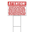 TampaPrinting Attention Funny Corn Maze Yard Sign 18" x 24