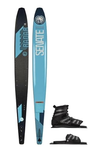 Radar 67 Graphite Senate Waterski w/ Vector Boa Boot Black / Blue