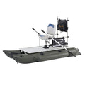 AQUOS 8.8 ft Inflatable Pontoon Boat with Stainless Steel Guard Bar and Folding Seat Green