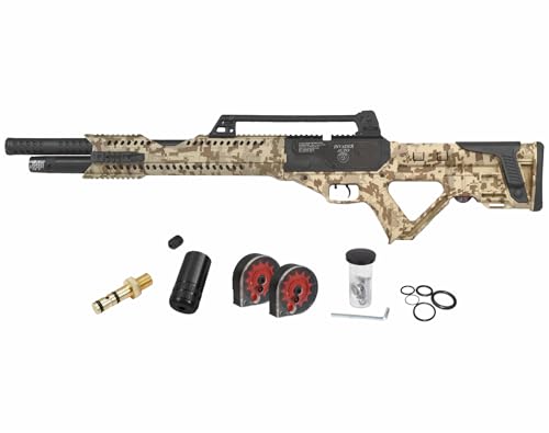 Wearable4U Hatsan Invader Limited Edition .25 Cal Air Rifle Digital Tan Camo Bundle with Pellets and Targets