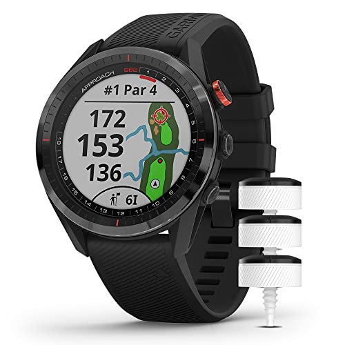 PlayBetter Garmin Approach S62 Premium Golf GPS Watch Black/CT10 Sensors