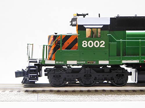 Generic Burlington Northern Legacy SD40-2 Diesel Locomotive Engine #8002 O Gauge Green