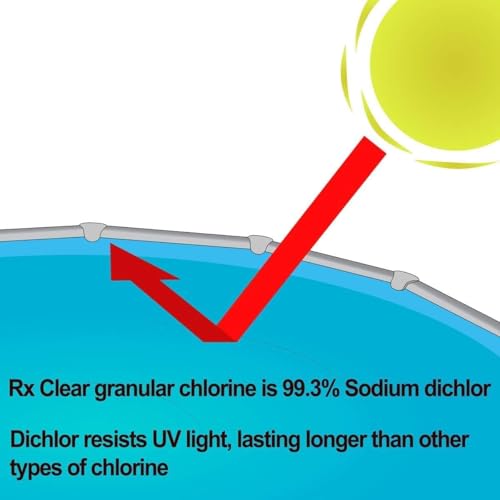 Rx Clear Stabilized Granular Chlorine 100 lbs for Pools and Spas