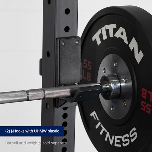 Titan Fitness X-3 Series Short Bolt-Down Power Rack 36-in Depth Black