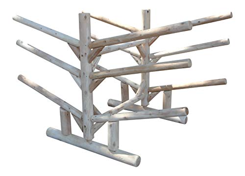Log Kayak Rack 2 Canoe 2 Kayak 2 SUPS Rack Canyon Brown