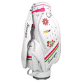ACXZ Women's Floral Embroidered Golf Staff Carry Bag White