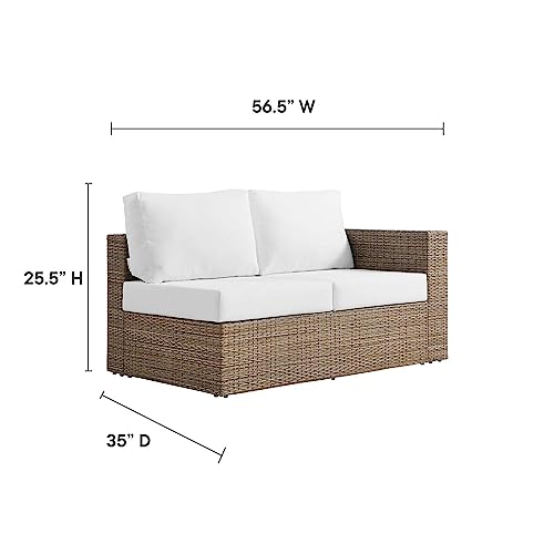 Modway Convene Love Seat Cappuccino White
