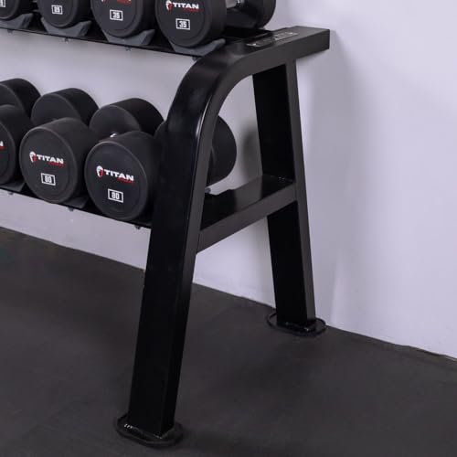 Titan Fitness 2 Tier Saddle-Style Dumbbell Weight Rack Black