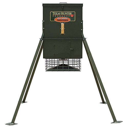Texas Hunter Products Stand and Fill Wildlife & Deer Feeder 300 lb. Capacity Green, Brown, or Black