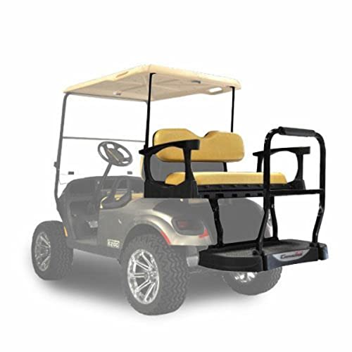 MADJAX Genesis 250 Steel Golf Cart Rear Flip Seat Kit for EZGO TXT Tan