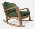 Douglas Nance Somerset Solid Teak Patio Deep Seating Club Rocker Natural
