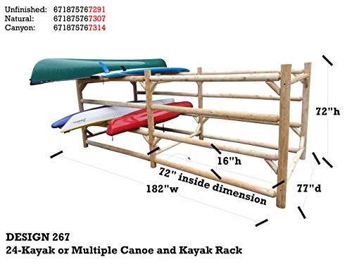 Log Kayak Rack Commercial Kayak Storage Rack Unfinished