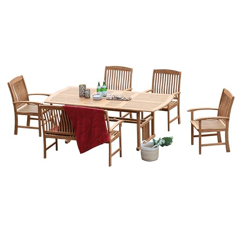 Cambridge Casual Caterina Teak Wood 6-Piece Outdoor Dining Set with Bench