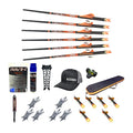 RAVIN Crossbow Arrows .003 400-Grain 6-Pack Bundle with Broadheads, Case & Accessories Black