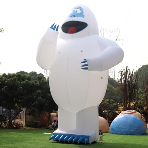 YBZCHLM Christmas Giant Inflatable Abominable Bumble Snowman with LED Lights Outdoor Decoration with Blower 30ft