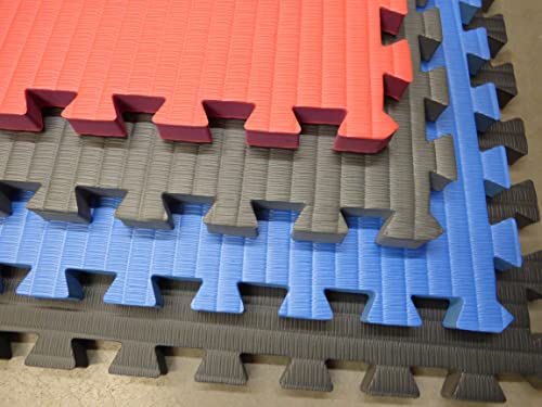 Get Rung MMA EVA Foam Interlocking Puzzle Mats 40"x40"x1" Blue