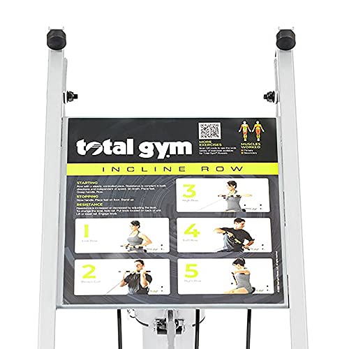 Total Gym Foldable Incline Rowing Machine with 6 Resistance Levels, Black