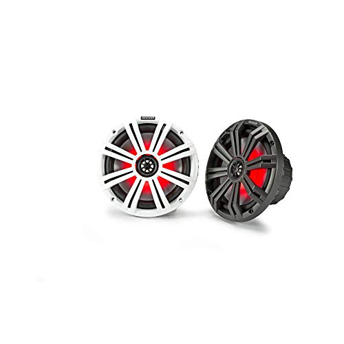 KICKER KMC2 Marine Grade Receiver & 2 Pair 45KM84L 8" LED Speakers Bundle