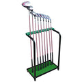 IxapA Freestanding Golf Club Display Stand Rack For Outside/Inside, Steel Golf Putter Rack For Family Club Placement, Golf Clubs Shelf Organizer Equipment Storage - Hold 9 Golf Clubs