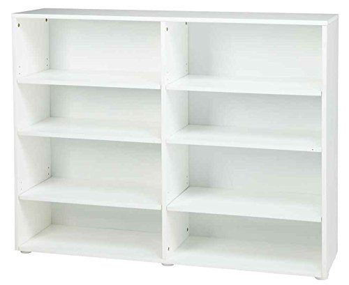 Maxtrix Kids Wooden Bookcase 8 Shelves White