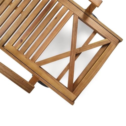 Great Deal Furniture GDFStudio Outdoor Teak Finished Acacia Wood Chaise Lounge Set of 4 Teak Finish