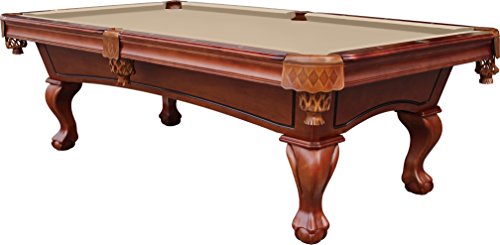 Playcraft Charles River 8' Chestnut Slate Pool Table with Leather Drop Pockets