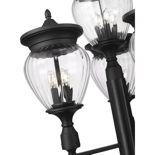 Z-Lite Davina 4 Light Outdoor Post Mounted Fixture Black