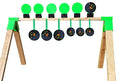 THROOM Reactive Self-Healing Shooting Targets Bundle with 2x4 Stand Brackets and Splatter Stickers Green