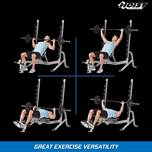 HOIST Fitness Olympic Weight Bench 7-Position Adjustable Full-Body Strength Training Bench Foldable