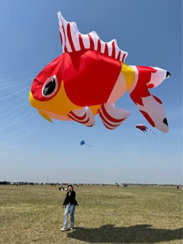 TiffyDance Super Large Goldfish Kite 7m/23ft Red