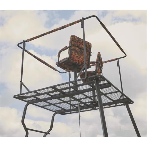 Guide Gear 12' Hunting Climbing Tree Stand Tower with Ladder for 2 Persons