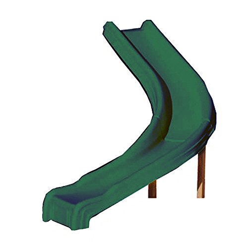 Swing-N-Slide WS 8338 Side Winder Curved Plastic Slide with Safety Handles Green