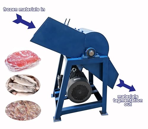 TECHTONGDA Frozen Meat Crusher for Fish Pond Aquaculture 220V Blue