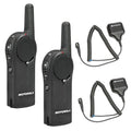Motorola Solutions DLR1020 Two-Way Digital Business Radio + HKLN4606 Remote Speaker Mic 2-Pack Black