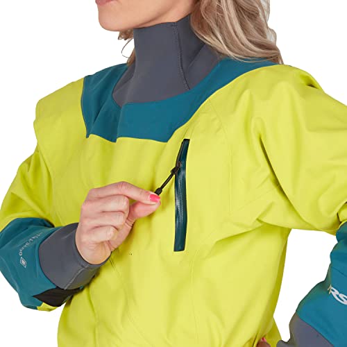 NRS Women's Nomad Gore-TEX Pro Semi-Dry Suit Chartreuse