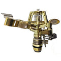 GUSTYT Automatic Rotation Lawn and Garden Sprinkler Metal Alloy DKL805 Golden Yellow